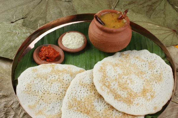 Set Dosa - Uma panqueca do sul da Índia — Fotografia de Stock