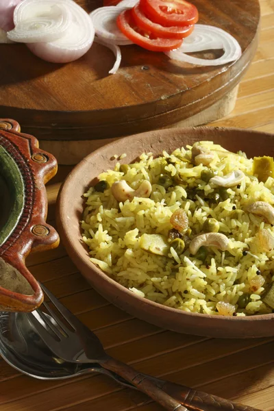 Masale Bhaat - Um arroz frito picante de Maharashtrian — Fotografia de Stock
