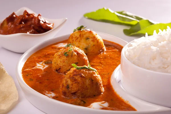 Dum Aloo- Curry de batata indiana picante — Fotografia de Stock