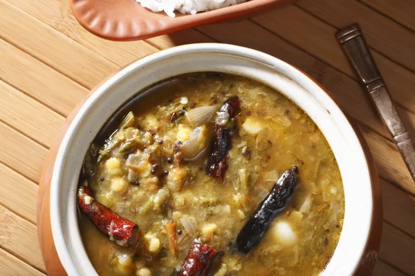 Akukura es un famoso plato vegetariano hecho de hojas verdes. . — Foto de Stock