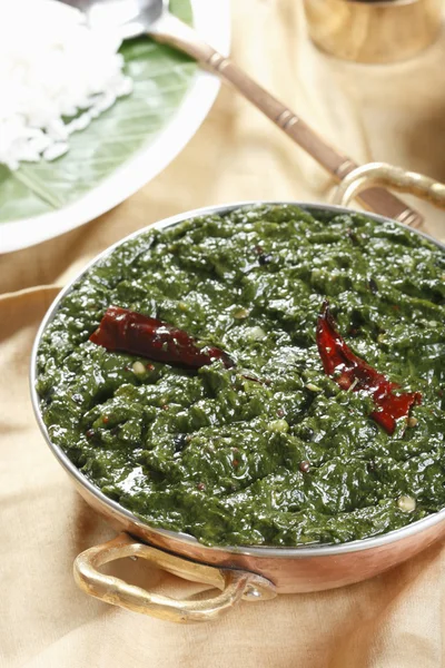 Tamil Spinach Keerai - A dish from TamilNadu — Stock Photo, Image
