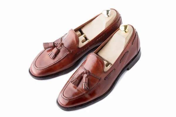 Luxury mens tasseled loafers — Stock Photo, Image