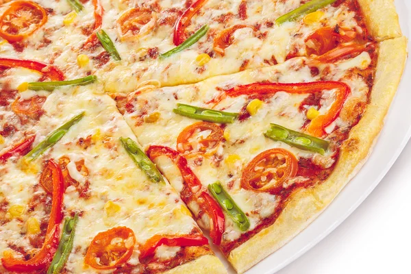 Vegetable pizza closeup — Stock Photo, Image