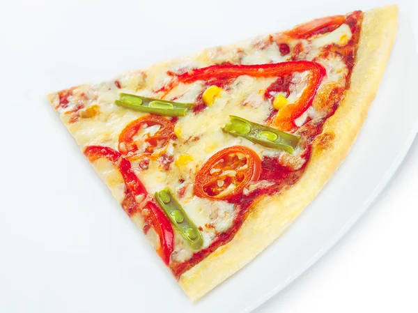 Vegetable pizza slice — Stock Photo, Image