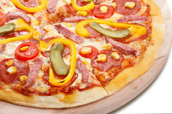 Pizza abbondante — Foto Stock