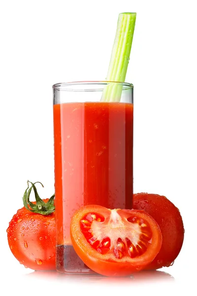 Succo di pomodoro con sedano — Foto Stock