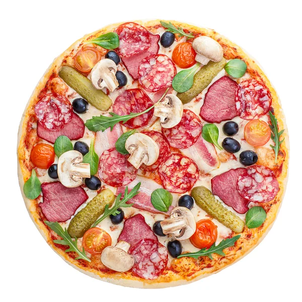 Pizza abbondante — Foto Stock