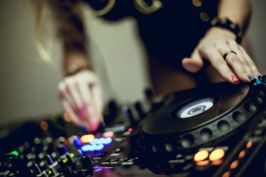 Dj mixer softly focused