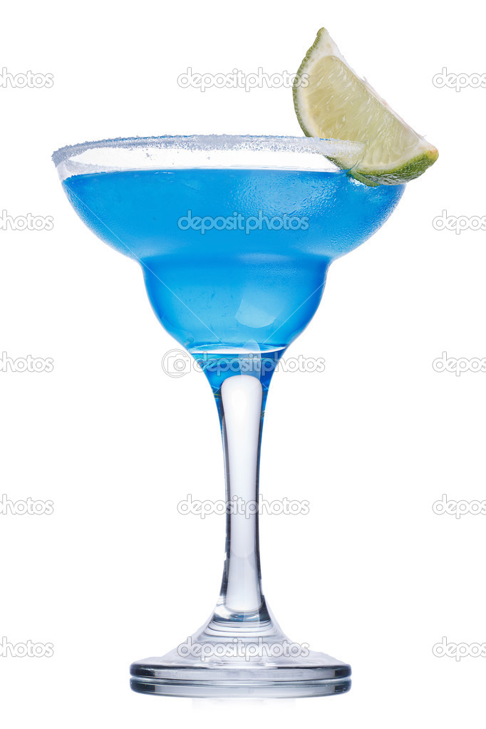 Blue margarita cocktail — Stock Photo © maxsol7 46507035