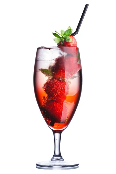 Cocktail alcoólico de morango — Fotografia de Stock