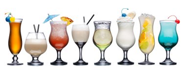 Yaz kokteylleri kümesi