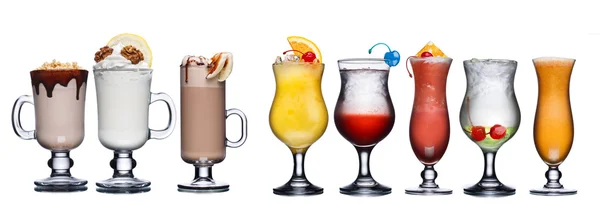 Set van zomer cocktails — Stockfoto