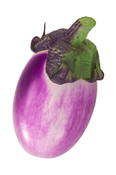 Фиолетовые Белые Баклажаны Баклажаны Плоды Solanum Melongena Изолированы — стоковое фото