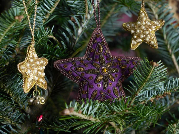 Minyatür ay ve yıldızlı Noel süsü