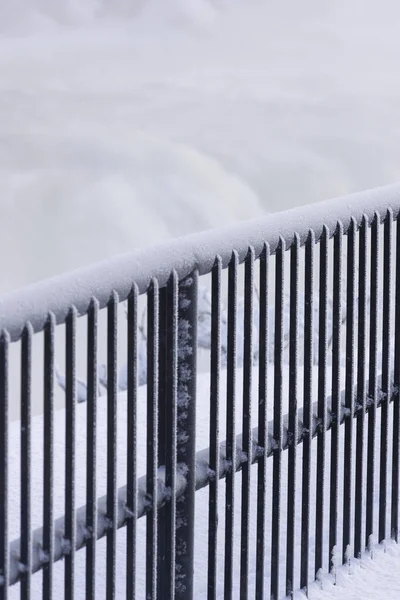 Зима Мороз Сніг Паркані — стокове фото