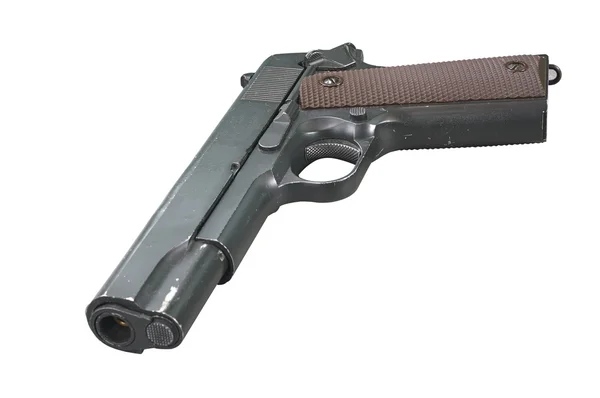 Pistola de mão isolada em branco — Fotografia de Stock