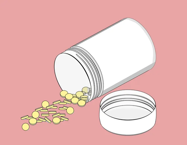 Déversement de pilule — Image vectorielle