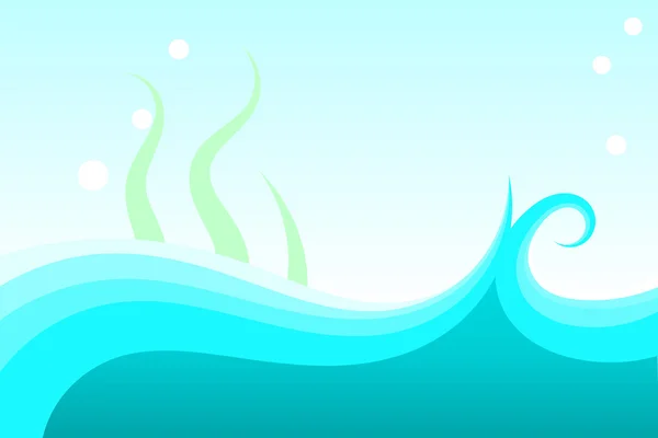 su altında sahne vektör