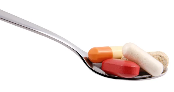 Macro de comprimidos e cápsulas — Fotografia de Stock