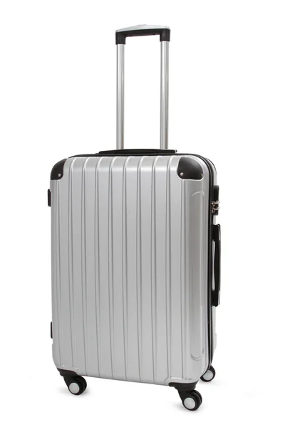 Silver suitcase — Stock Photo, Image