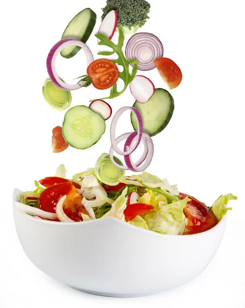 Fresh salad with ingredients Royalty Free Stock Photos