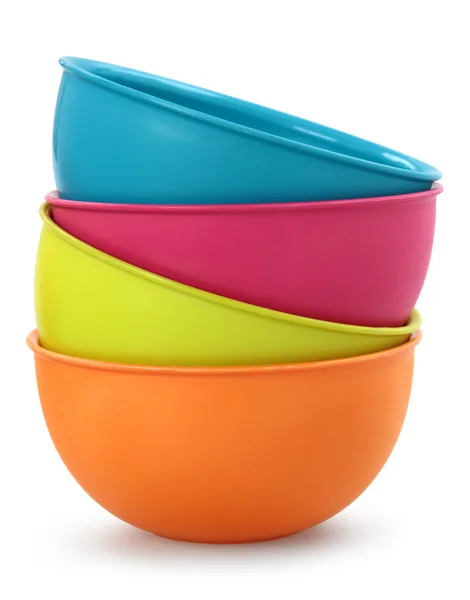 Plastic bowls — Stock Photo, Image