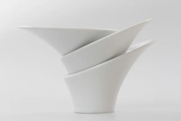 Белая фарфоровая чаша — стоковое фото