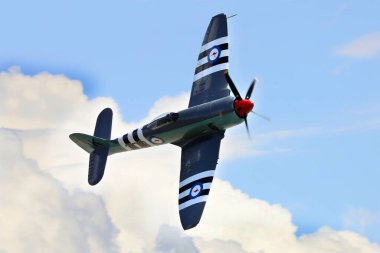 Pardubice Airshow, CZECH Cumhuriyet - 28 Mayıs 2022: Hawker SEA FURY