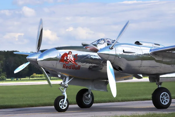 Pardubice Airshow République Tchèque Mai 2022 Lightning Avions Seconde Guerre — Photo