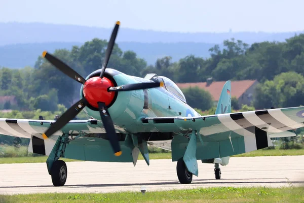 Pardubice Airshow Czech Republic Травня 2022 Hawker Sea Fury — стокове фото
