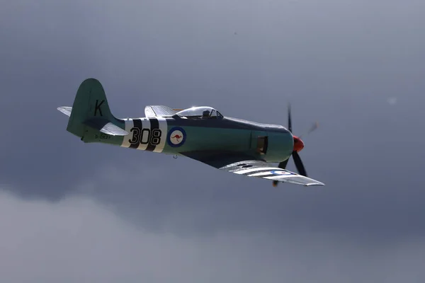 Pardubice Airshow Czech Republic Мая 2022 Hawker Sea Fury — стоковое фото