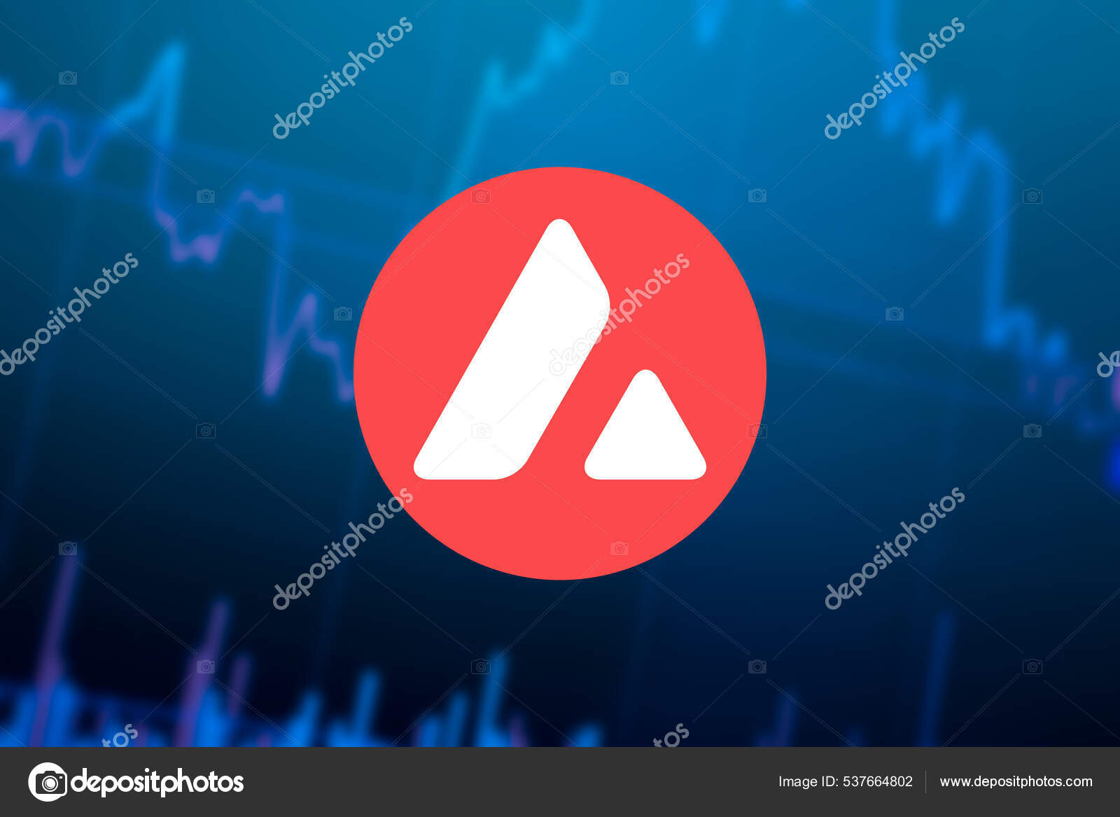 Criptomoeda Avalanche AVAX. Gráfico de crescimento de moeda AVAX na troca,  gráfico — Foto editorial © babyd2@mail.ru #537664802