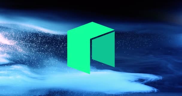 Neo Cryptocurrency. Neo coin growth chart on the exchange, chart — Stock Video