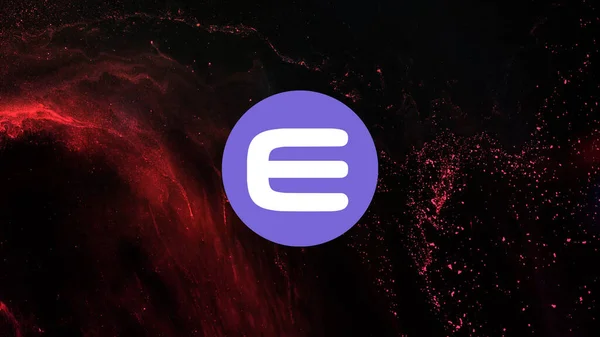 Enjin Coin ENJ Cryptocurrency. ENJ coin growth chart on the exchange, chart — Fotografia de Stock