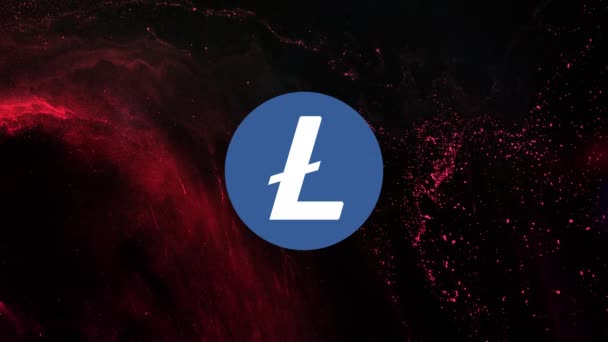 Litecoin Cryptocurrency. LTC coin growth chart on the exchange, chart — Stockvideo