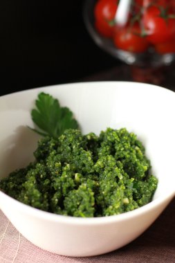 maydanoz pesto ile kaju fıstığı