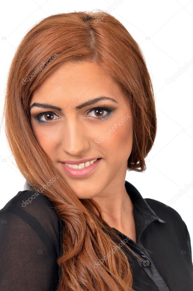 Portrait of a smiling middle eastern arab business woman