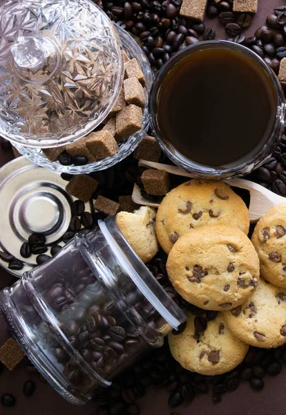 Breakfast Setting Coffee Cookies Imágenes De Stock Sin Royalties Gratis