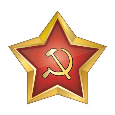 Komünist kırmızı yıldız vektör çizim