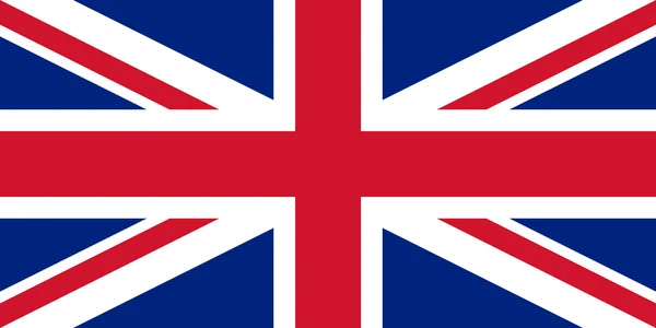 Britische Flagge mit echten Farben und Proportionen Vektor Illustration — Stockvektor