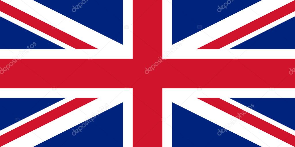 British Flag With Real Colours And Proportions Vector Illustration