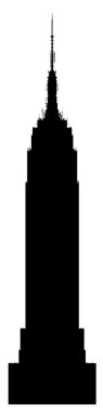 Empire State Building Black Vector Silhouette illustration clipart