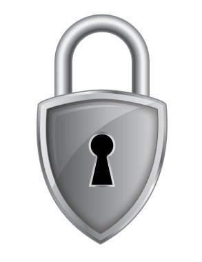kilit pad güvenlik logo vektör çizim