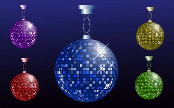 parlak disco balls vektör çizim seti
