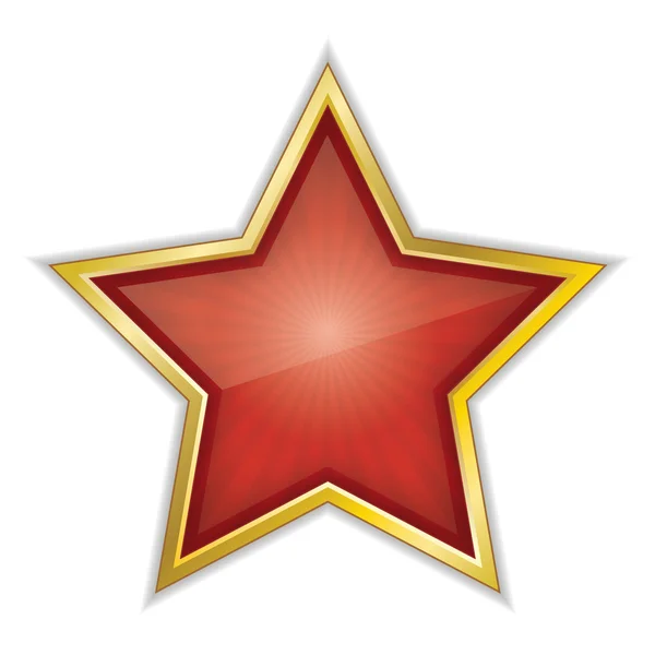 Estrella roja Vector Ilustración — Archivo Imágenes Vectoriales