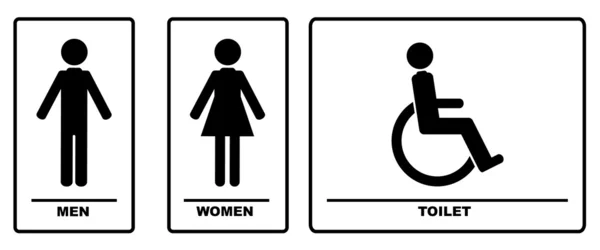 siyah illüstrasyon vektör siluetleri WC işaretleri