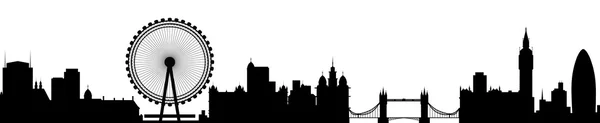 Londra Skyline detaliat Silhouette Vector Illustration — Vector de stoc