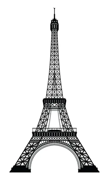 Torre Eiffel Black Silhouette Vector Ilustração Vetor De Stock