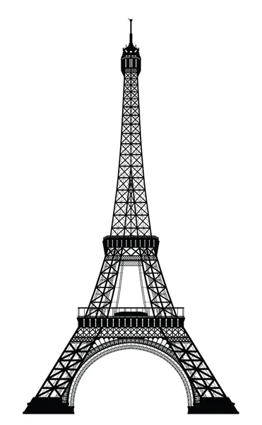 Torre Eiffel Black Silhouette Vector Ilustração Vetor De Stock