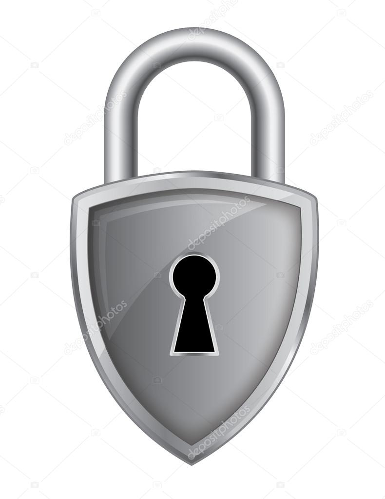 Lock Pad Security Logo Vector Illustration